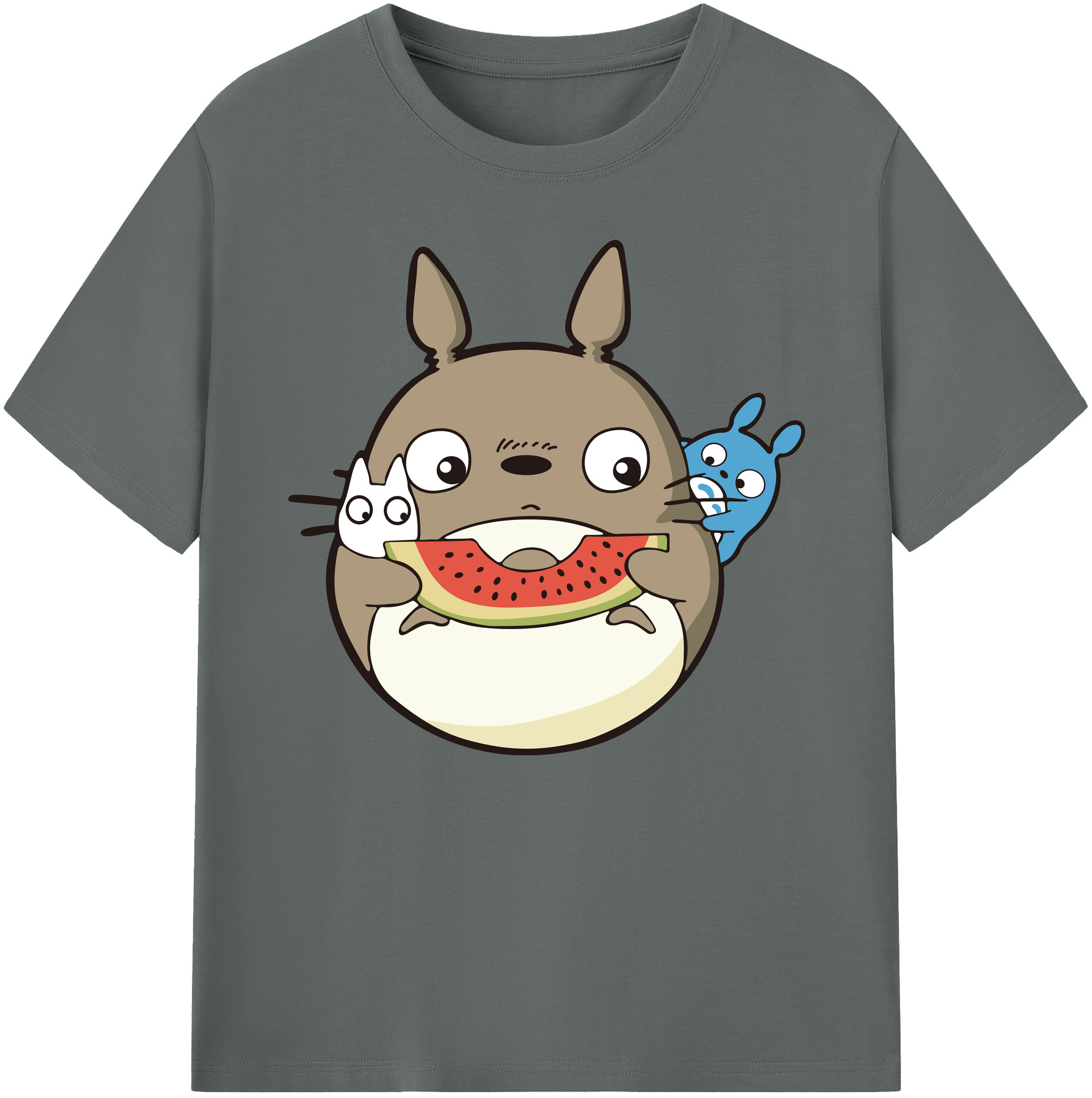 （画像用） となりのトトロ 草壁メイ 草壁サツキ My Neighbor Totoro Satsuki Kusakabe Mei Kusakabe 綿100％ メンズ半袖Tシャツ｜肌触りやわらか＆通気性